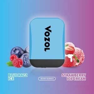 Vozol Blue Razz Ice + Strawberry Ice Cream Evaeske Vozol Blue Razz Ice + Strawberry Ice Cream Evaeske