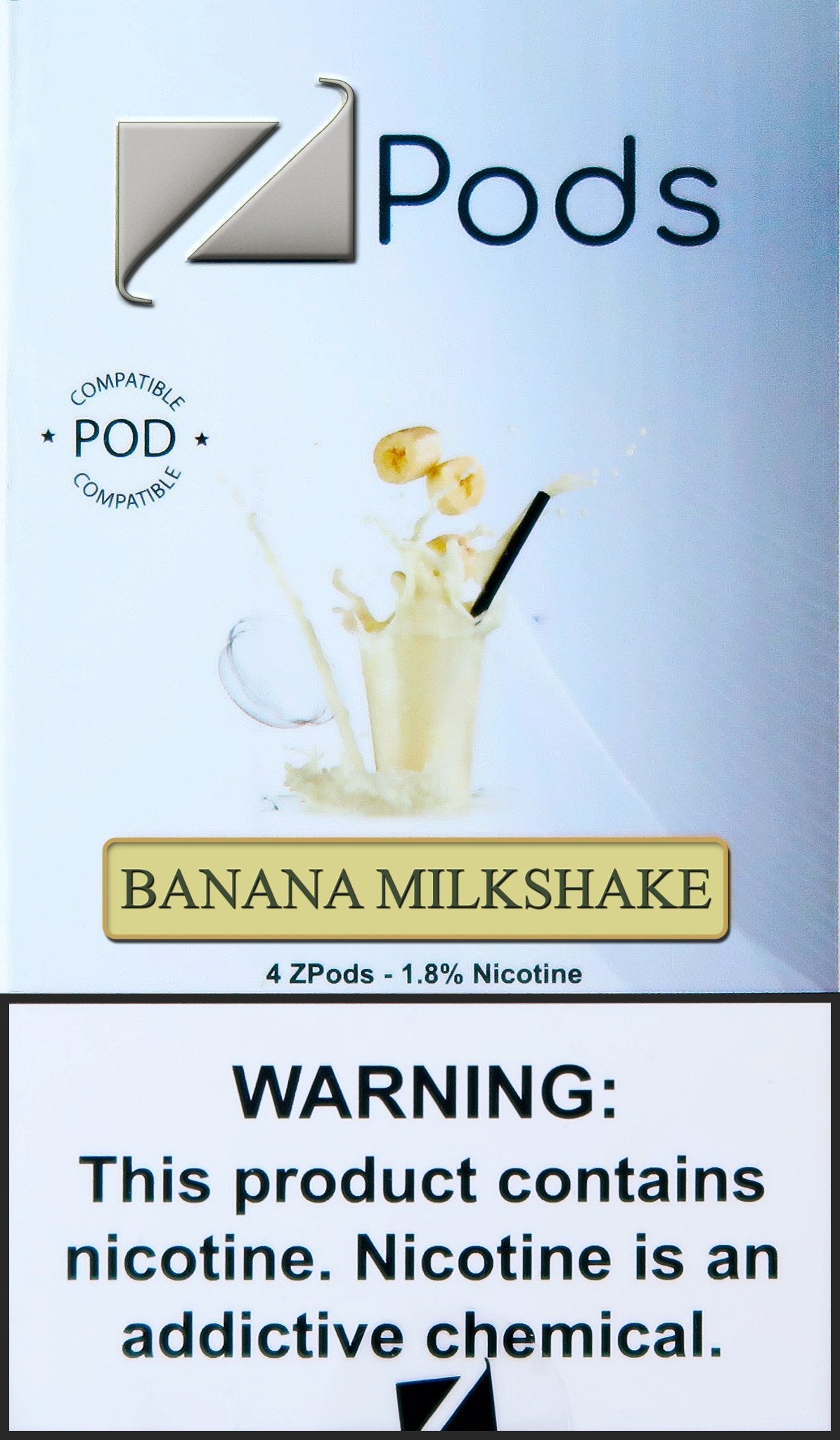 4 STK: ZIIP Pod Banana Milkshake - Evaeske