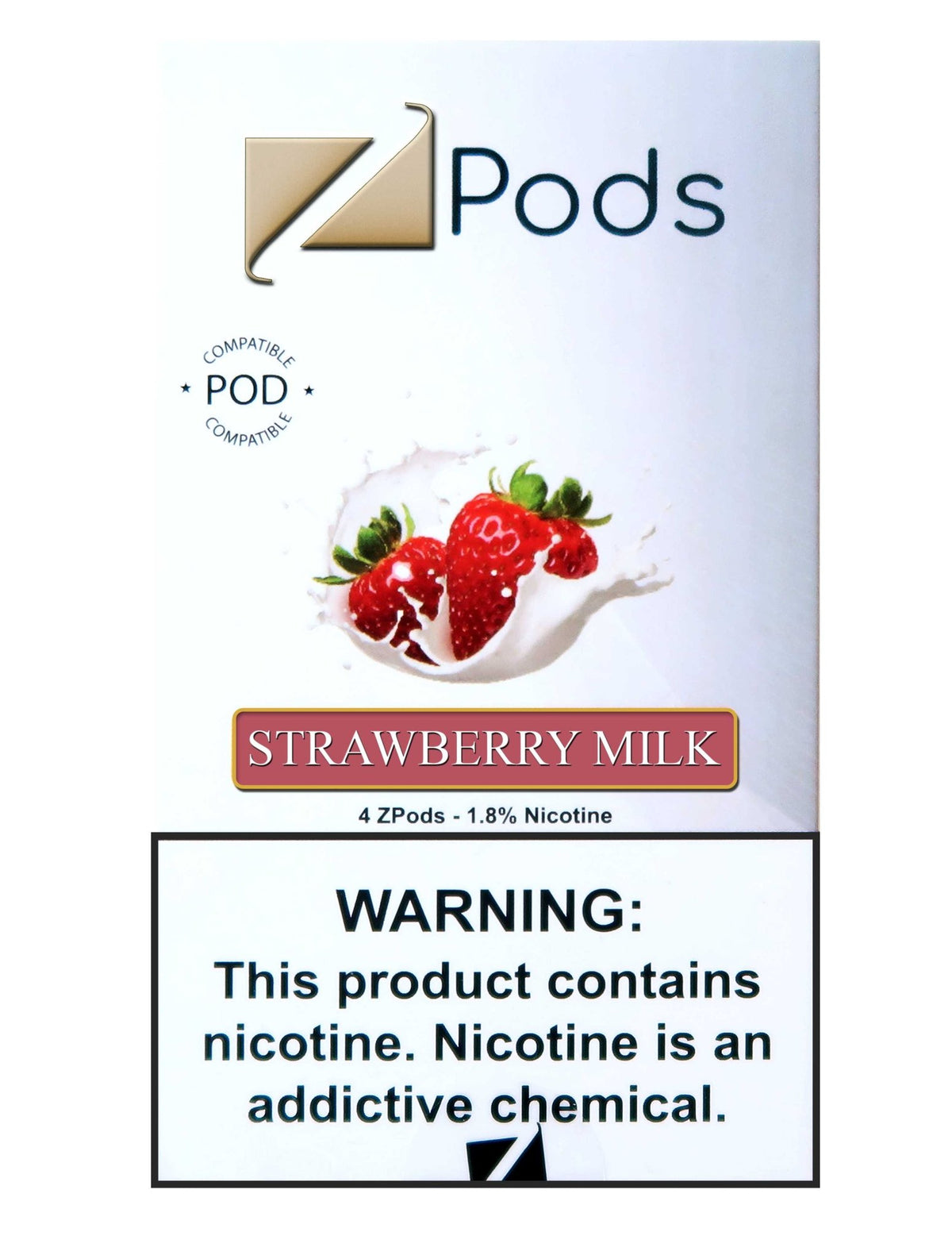 4 STK: ZIIP Pod Strawberry Milk - Evaeske